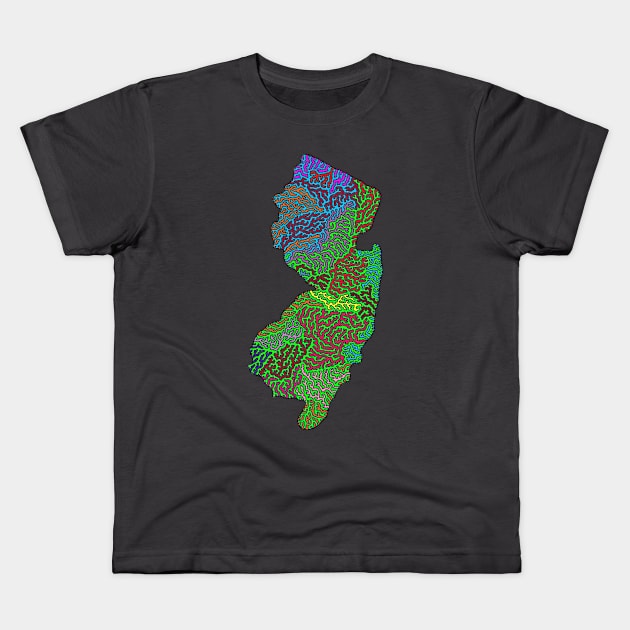 The Garden State - New Jersey - Pop Art Style Kids T-Shirt by NightserFineArts